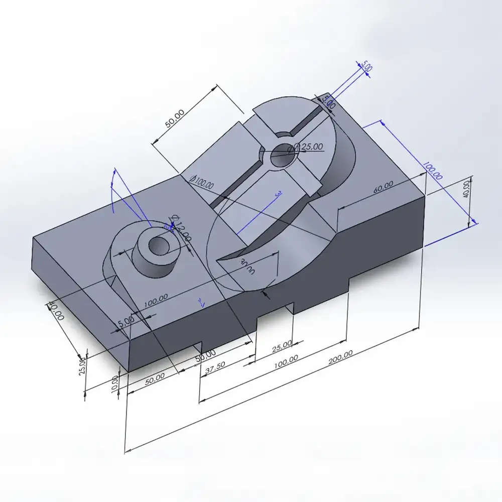 Pièce réalisé sur Solidworks