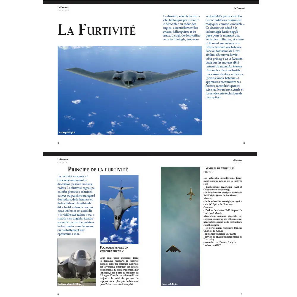 Deux pages d'une brochure